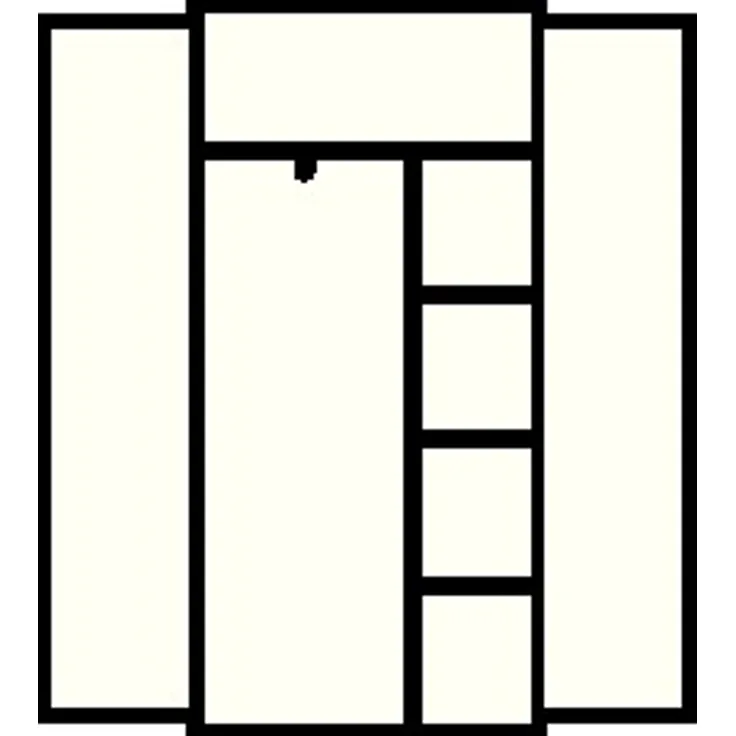 Flügeltürenschrank H1950xB950xT420mm lichtgrau-lichtgrau 3 BD Garderobe