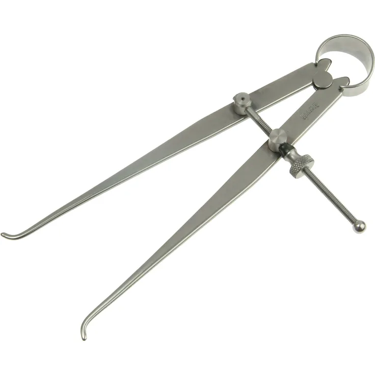 Starrett 73A-8 Innenfeinmessgerät mit fester Mutter, Stahl, flaches Bein, 0 15,2 cm Bereich