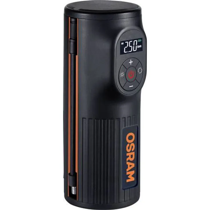 Osram Auto OTIR2000 Kompressor 8.3 bar Aufbewahrungs-Box--Tasche, Digitales Display, mit Arbeitslampe