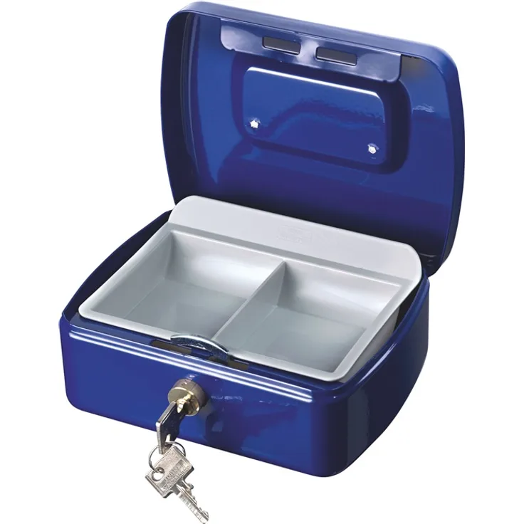 BURG-WÄCHTER Geldkassette Office 2167 H.73mm B.173mm T.130mm blau STA