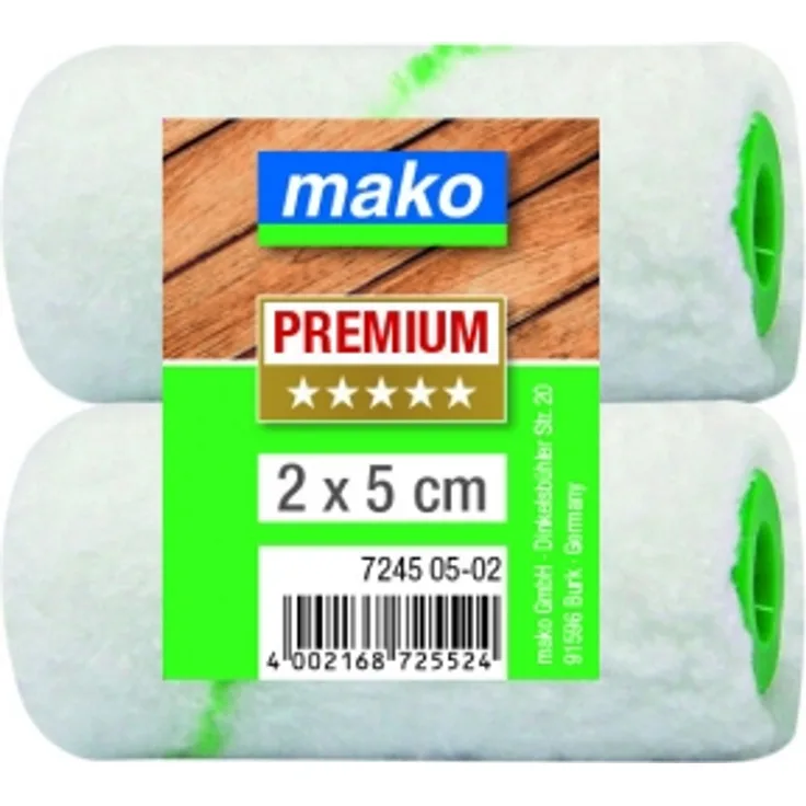 Mako PREMIUM Lasur Ersatzwalzen 5cm Nr. 724505-02 für Lasurroller Mini Ersatzro