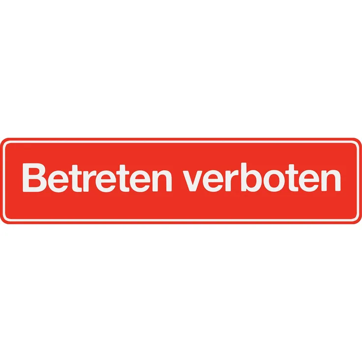 Metafranc Klebeschild ''Betreten verboten'' - 200 x 48 mm - Beschilderung - Infoschild - Türschild - Verbotsschild - Zutrittsverbot - Gr&stückskennzeichnung - Gewerbekennzeichnung - 500710