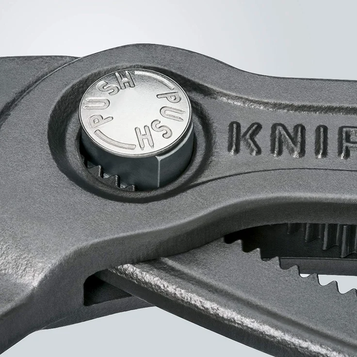 KNIPEX 87 02 250 SB Cobra Hightech-Wasserpumpenzange grau atramentiert mit schlanken Mehrkomponenten-Hüllen 250 mm (in SB-Verpackung) – Bild 5