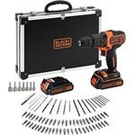Black + Decker Black & Decker BDCHD18BAFC Akkubohrmaschine 80 tlg. Set, 1 W, 18 V