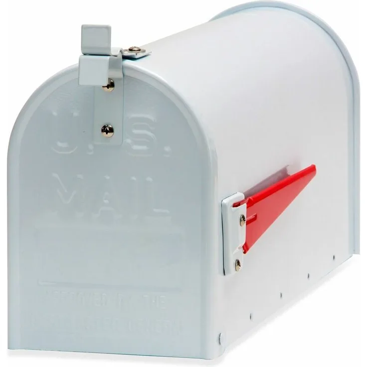 Dema - Amerikanischer Briefkasten American Mailbox Zeitungsrolle Postkasten Alu weiß