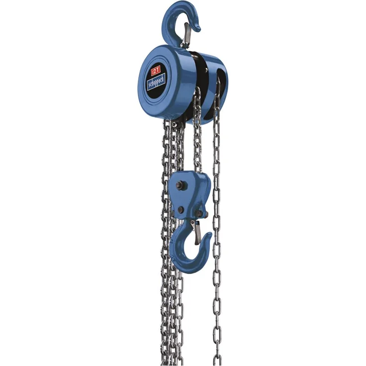 Scheppach Kettenzug CB01 (Tragkraft 2000 Kg, Hubhöhe 3000 mm, Lasthaken mit Sicherheitsbügel, lange Bedienkette)