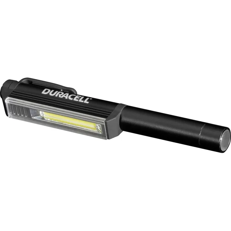 Duracell Mini-Taschenlampe Penlight batteriebetrieben LED 160mm PEN-2 Schwarz
