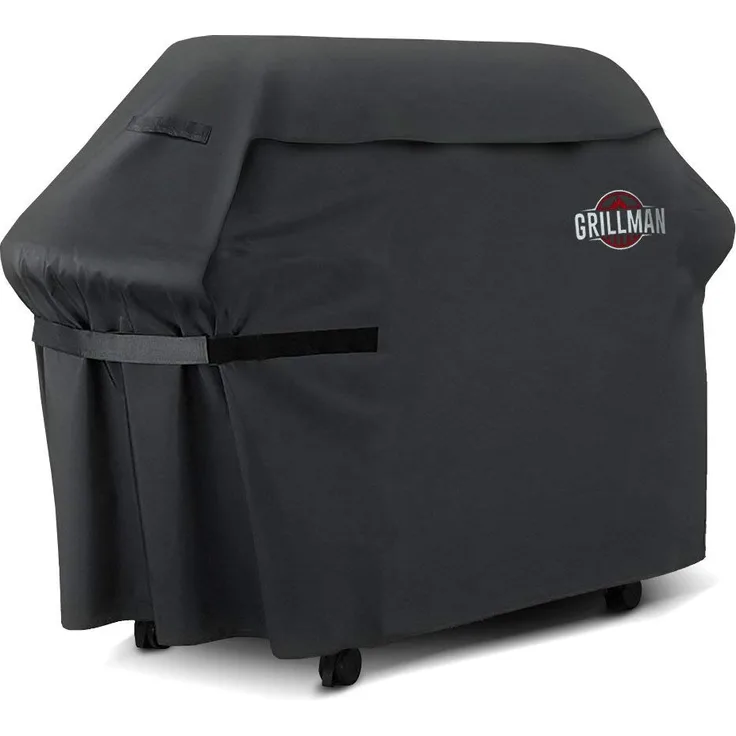 Grillman Grillabdeckung, für Brinkmann, Char Broil, Holland and Jenn Air, schwarz, 147 x 61 x 122 cm