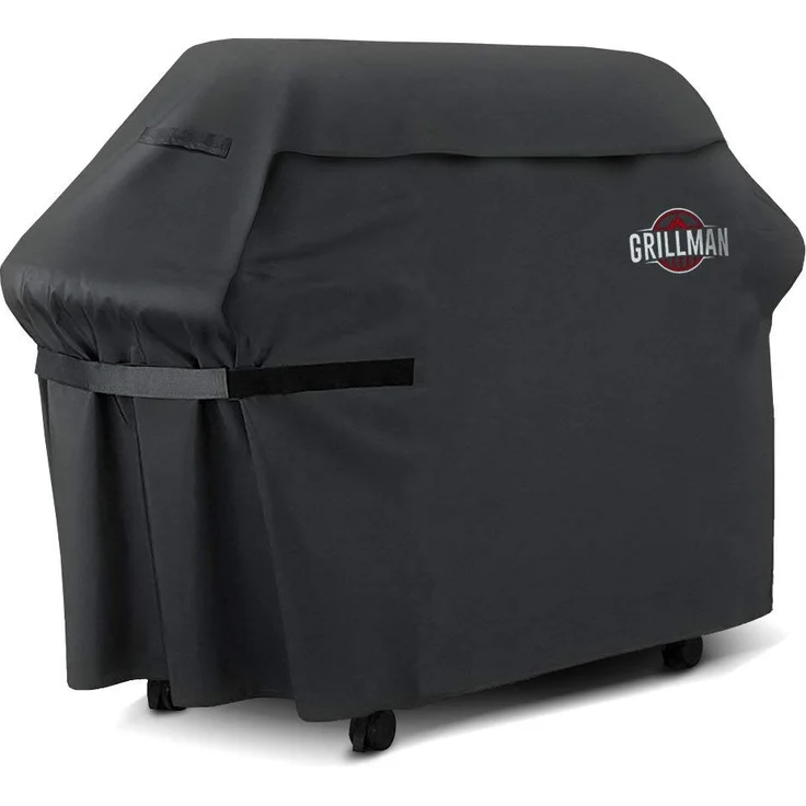 Grillman Grillabdeckung, für Brinkmann, Char Broil, Holland and Jenn Air, schwarz, 147 x 61 x 122 cm – Bild 1