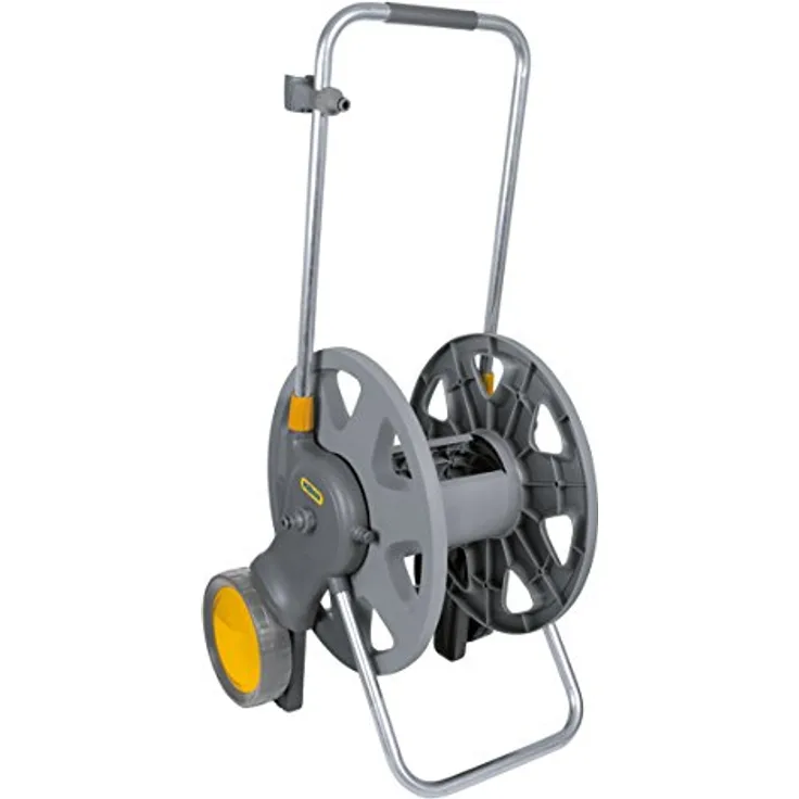 Hozelock 2448 0000 Montierter Euro Cart (90 m Trommel) mit 2 x Schlauchstück 1-2 Neu Bewässerungszubehör