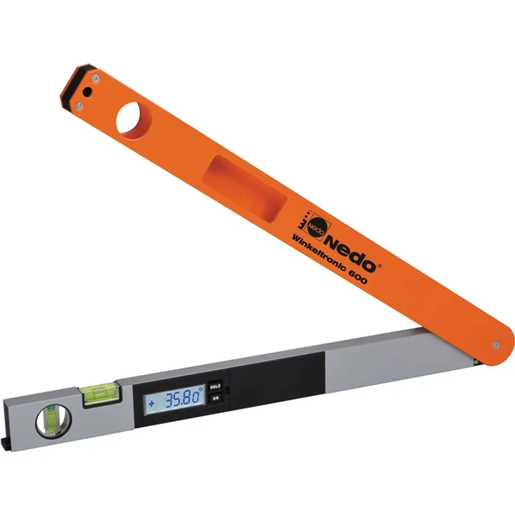 NEDO Winkelmessgerät Winkeltronic Messber.0-355Grad Schenkel-L.60cm 0,1Grad NEDO