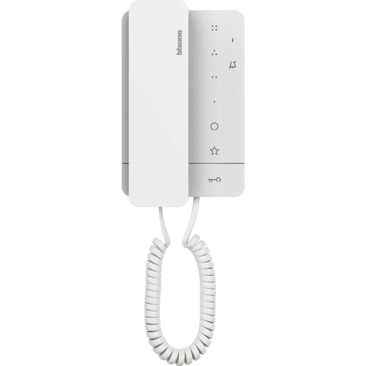 Audio-Hausstation CLASSE 100 A16M, Innenstelle mit Handhörer für 2-Draht TürTürsprechanlagen mit Türomatfunktion-Artzschaltung, 3 Sensortasten, 4 frei konfig. Tasten und 16 melodischen Ruftönen