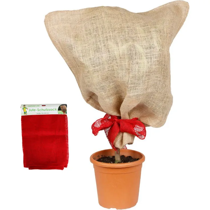Jutesack rot Pflanzen-Schutzsack Winterschutz Pflanzenschutz Frostschutz 57x78cm
