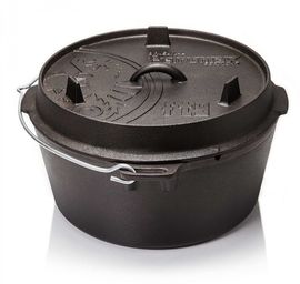 Petromax Feuertopf Dutch Oven (ohne Füße), 9,5 Liter Fassungsvermögen, 24 cm Durchmesser