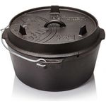Petromax Feuertopf Dutch Oven (ohne Füße), 9,5 Liter Fassungsvermögen, 24 cm Durchmesser
