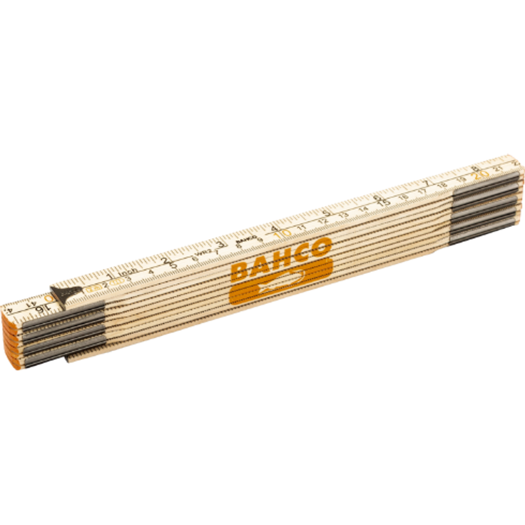 Bahco Gliedermaßstab, Holz, 10 Glieder, metrisch 2 m