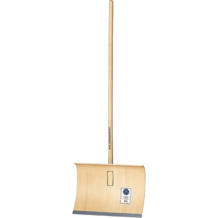 SHW Schneeschieber Sperrholz 50 cm mit Schutzkante und Ovalstiel 150 cm