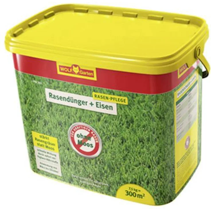 WOLF-Garten 3842030 L-PM 300 Rasendünger plus Eisen 7,5 kg für 300 qm