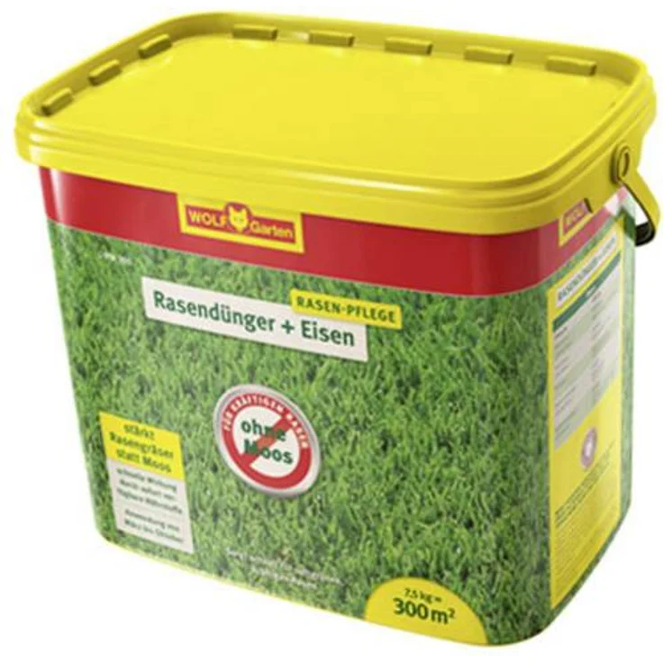 WOLF-Garten 3842030 L-PM 300 Rasendünger plus Eisen 7,5 kg für 300 qm