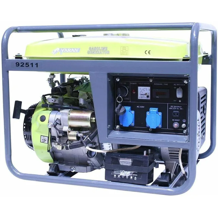 No_brand - Varan Motors - 92511 Benzin Stromerzeuger 6.0KW 2 x 230V 1 x 12VDC - Grau