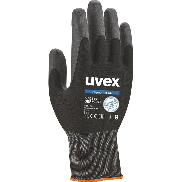 3 Paar uvex phynomic XG 60070 Arbeitshandschuhe Schutzhandschuhe Montagehandschuhe Griphandschuhe Gartenhandschuhe - EN388 - Größe: 10 XL