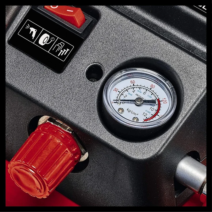 Einhell Akku-Kompressor TE-AC 36-6-8 Li OF ölfrei Set Power X-Change PXC 2x18V, Li-Ion, max. 8 bar, 6 Liter-Tank, ölfreier Motor, inkl. Zubehör, ohne Akku und Ladegerät – Bild 5