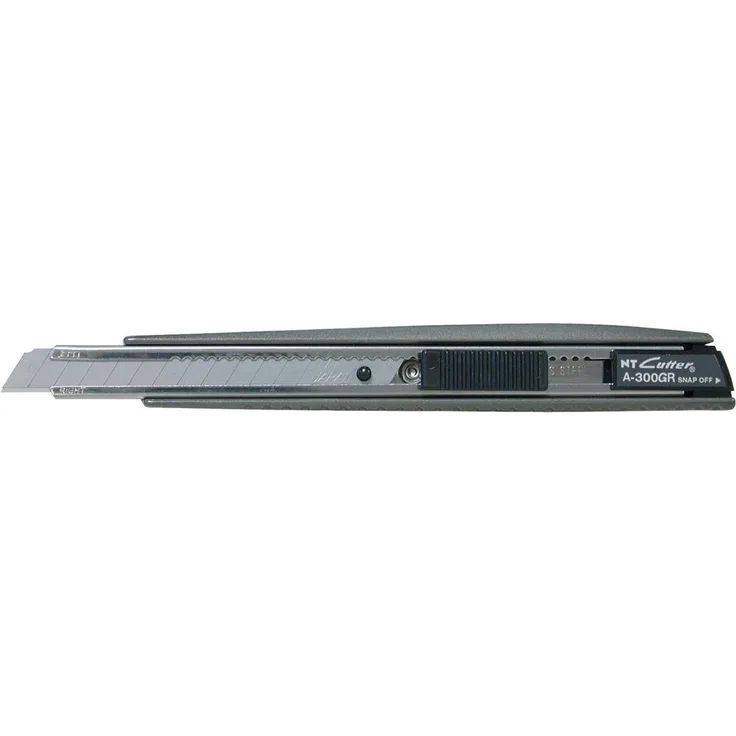 NT Cutter h1310547 EBusinessText A 300, 9 mm Metall, silber-schwarz