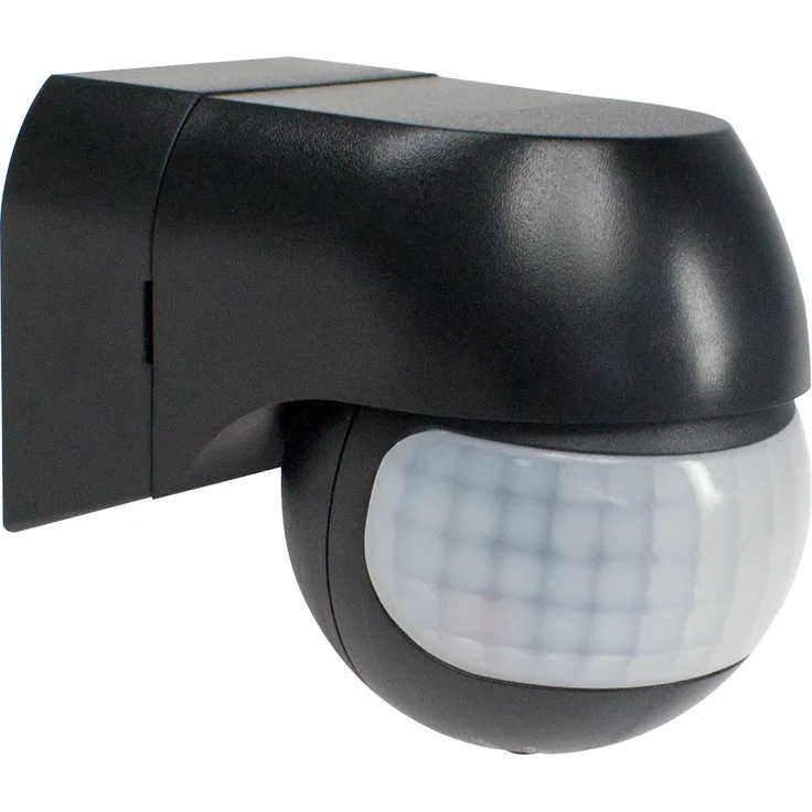 as - Schwabe 43804 Infrarotbewegungsmelder 180° Erfassungswinkel, schwarz, Erfassungsbereich ca. 12 m