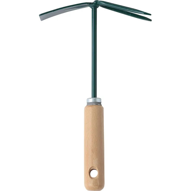 leborgne 459050Kleine Gartenhacke, Kombihacke Lötspitze-Gabel mit Holzgriff