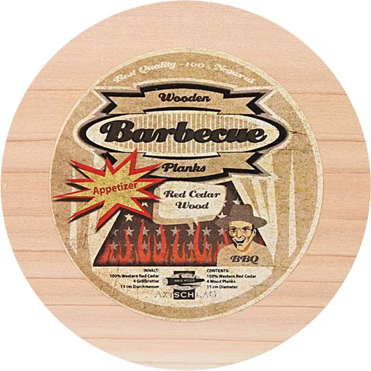 Axtschlag 4 Stück Western Red Cedar Appetizer Grillbrett 4er Pack 100G02M1205V