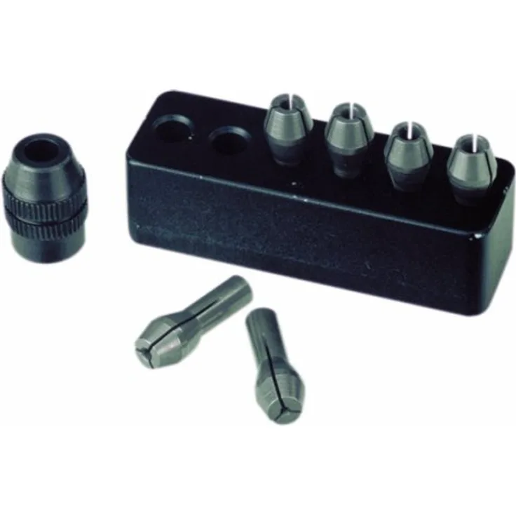 Proxxon 28940 MICROMOT Stahlspannzangensatz 6teilig 1-3,2mm mit Halter