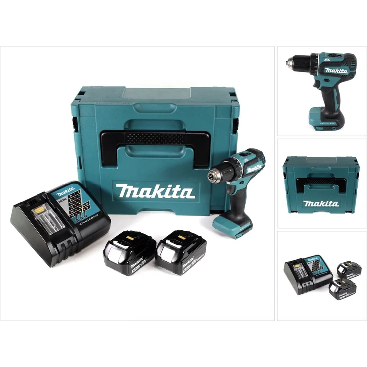 Makita DDF485RTJ Akku-Bohrschrauber, 18 V, 5 Ah, 50 Nm Drehmoment, mit 2 Akkus, Ladegerät und Transportkoffer – Bild 3