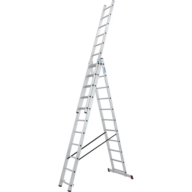 KRAUSE Corda Vielzweckleiter - 3x11 Sprossen, Arbeitshöhe: 7,30 m – Bild 1