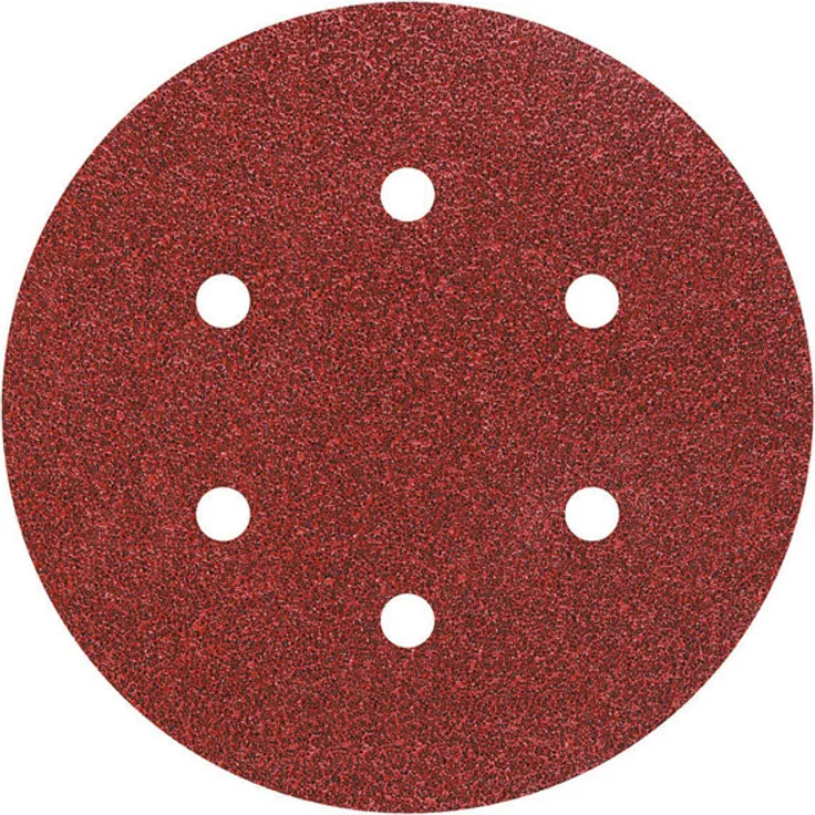 Wolfcraft Haft-Schleifscheiben Korund Korn 60,120,240, gelocht, 12 Stück, ø 150 mm