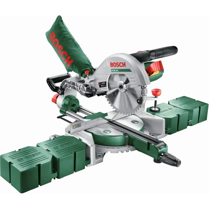 Bosch Kapp- und Gehrungssäge PCM 8 S (1200 Watt, Kreissägeblatt Nenn-Ø 216 mm, im Karton) – Bild 1