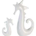 Casablanca Seepferdchen weiß glänzend Keramik 20 x 9 x 35 cm