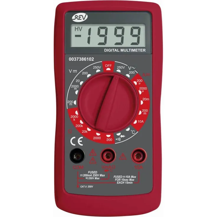 Rev Ritter Digitale Vielfach-Messgerät'' ''mit Temperaturanzeige, schwarz-rot''''