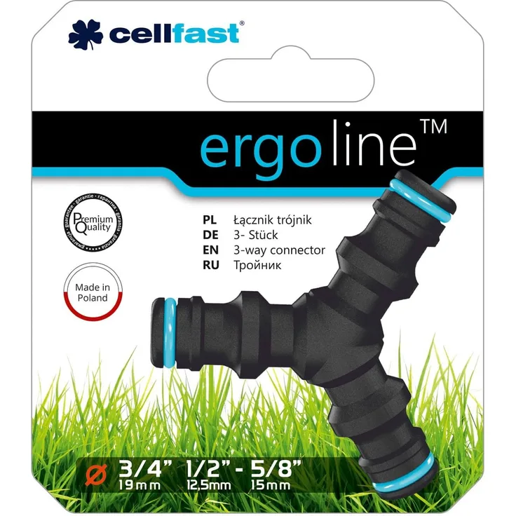 Cellfast 3-Stück ERGO Schlauchverbinder, 53-205 Bewässerungszubehör