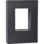 dobar Großer Design Garten-Brunnen mit Pumpe und LED´s, Polyresin, grau-schwarz, 54.5 x 19 x 76 cm, 96110e