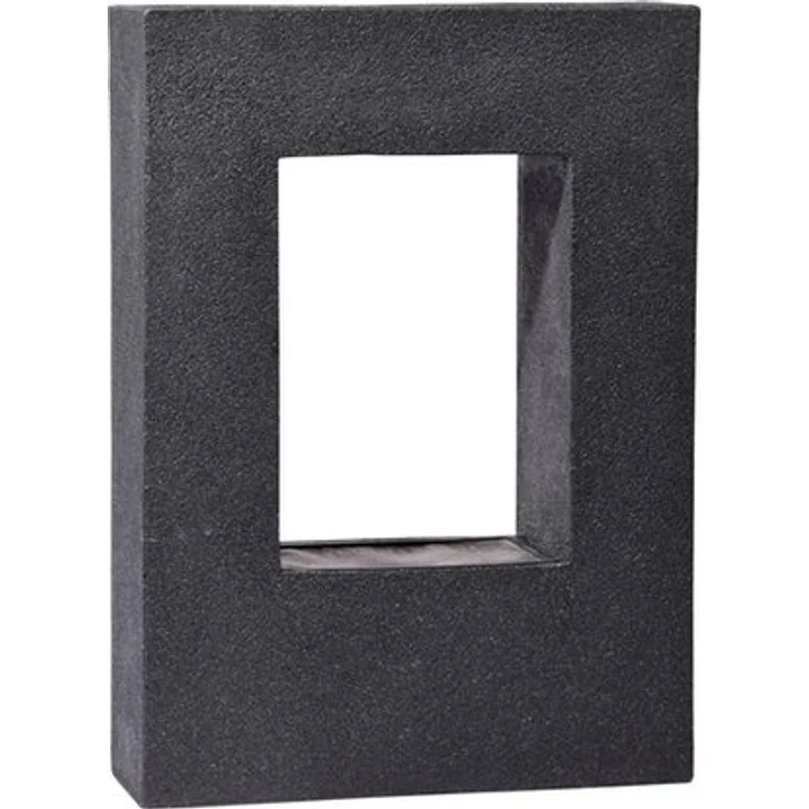 dobar Großer Design Garten-Brunnen mit Pumpe und LED´s, Polyresin, grau-schwarz, 54.5 x 19 x 76 cm, 96110e – Bild 1