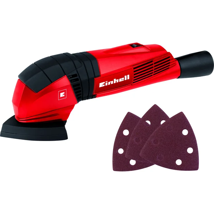 Einhell Deltaschleifer TC-DS 19 (190W, 20000 1-min Schwingzahl, ergonomischer Softgriff, Extreme Fix, Staubabsaugadapter, inkl. 3 Stück Schleifpapier)