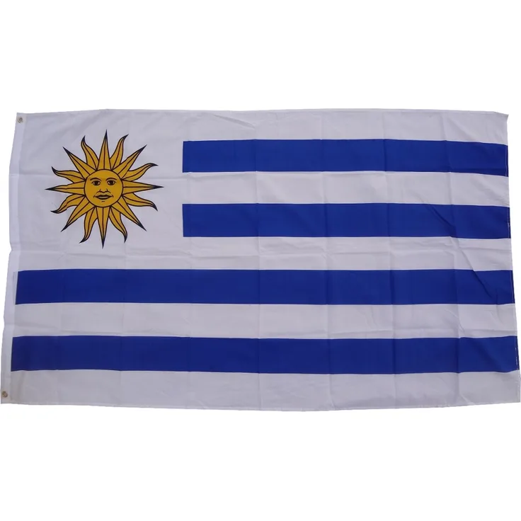 Flagge Uruguay 90 x 150 cm Fahne mit 2 Ösen 100g/m² Stoffgewicht Hissflagge für Mast