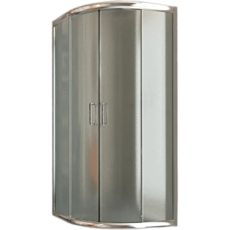 Eckeinstieg Duschkabine Runddusche 90x90 H185 Satiniert 6mm Glas Mod. Alabama