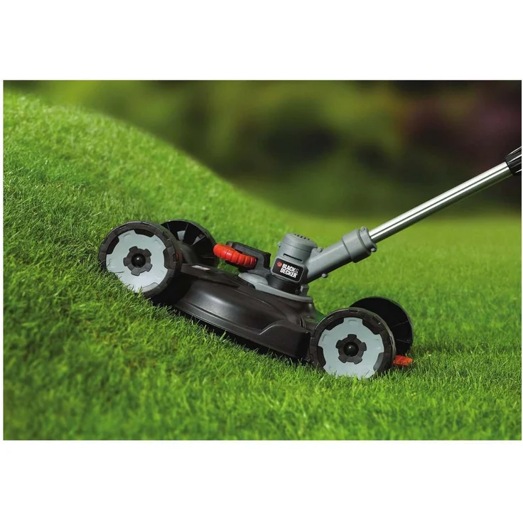 Black+Decker 3-in-1 Multi-Trimmer-Set (18V 2,0Ah, Kantenschneider, Rasentrimmer mit Rasenmäheraufsatz, speziell für kleinste Rasenflächen und schwieriges Gelände, inkl. Akku und Ladegerät) STC1820CM – Bild 2