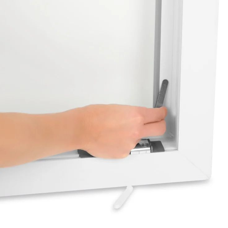 Hoberg Fenster-Fliegengitter mit innovativer Magnetbefestigung, bis zu 150 x 130 cm individuell zuschneidbar, kein Bohren oder Schrauben, 16 Magnet-Clips – Bild 4
