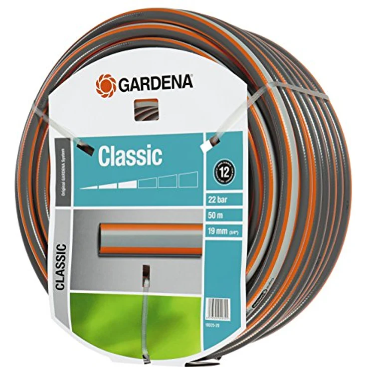 GARDENA Classic Schlauch 19 mm (3-4 Zoll), 50 m: Universeller Gartenschlauch aus robustem Kreuzgewebe, 22 bar Berstdruck, UV-beständig, ohne Systemteile, 12 Jahre , verpackt (18025-20) – Bild 4