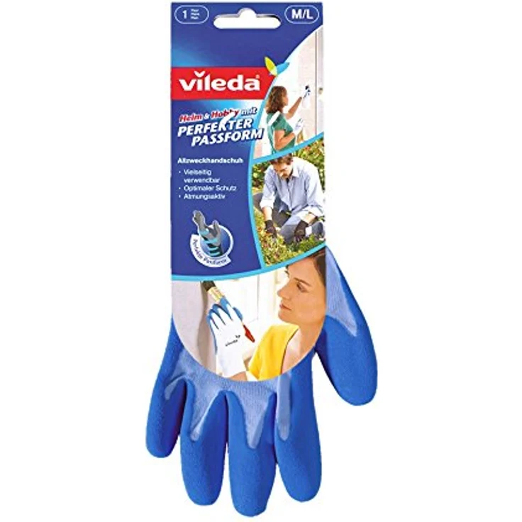 Vileda Heim & Hobby Allzweckhandschuhe, Größe M-L, 1 Paar