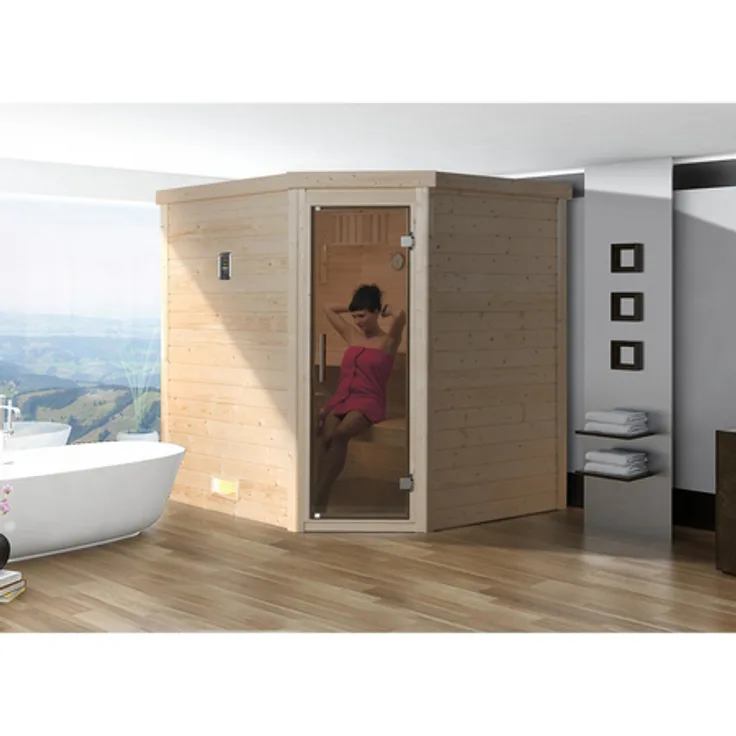 Sauna »Turku« inkl. 7.5 kW Saunaofen mit externer Steuerung für 2 Personen