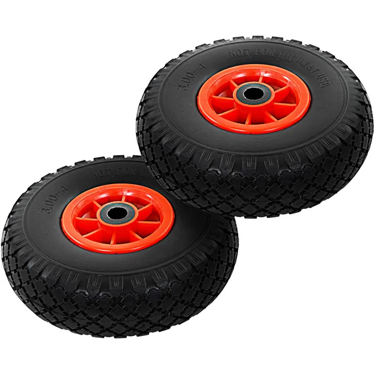 vidaXL Sackkarrenräder 2 Stk. Massives PU 3,00 - 4 (260 x 85)