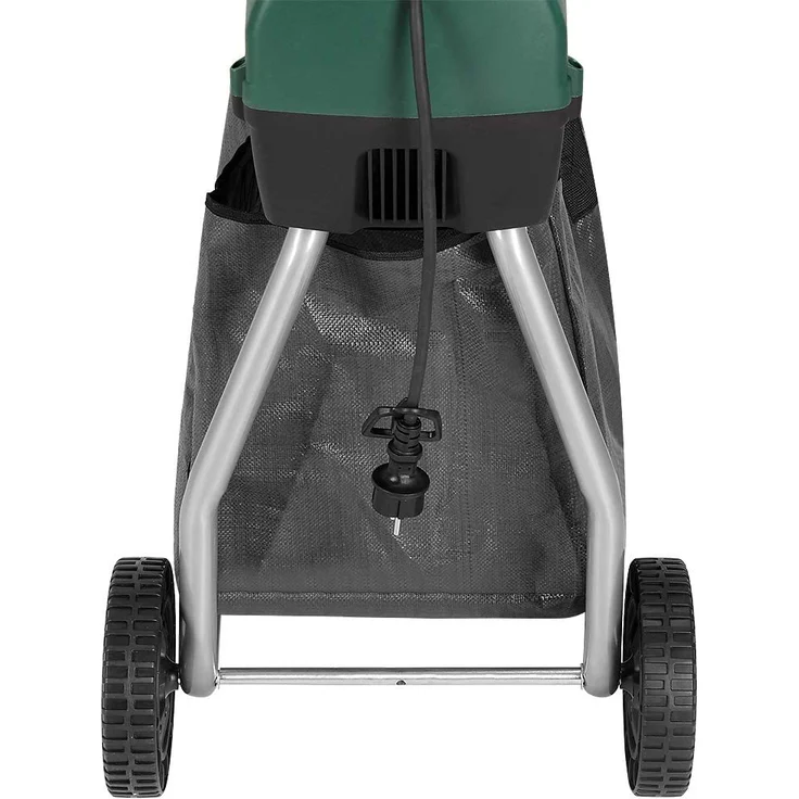 Gardebruk Elektrischer Leisehäcksler 2800W max. 44mm Aststärke 2x 60L Auffangbeutel Gartenhäcksler Walzenhäcksler Schredder Häcksler – Bild 2
